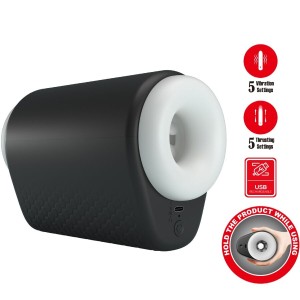 PRETTY LOVE - MASTURBATEUR POUR HOMME DJ GIRL AVEC VIBRATION 5 RÃGLAGES NEGRO
